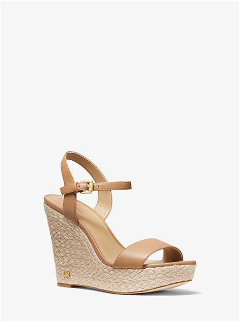 michael kors jill leather wedge|Amazon.com .